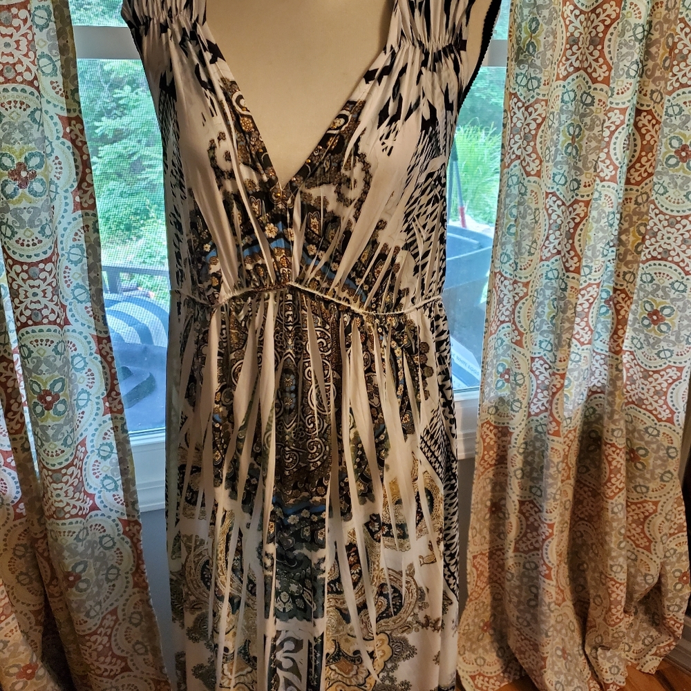 Maxi dress 1x very heavy but slinky material